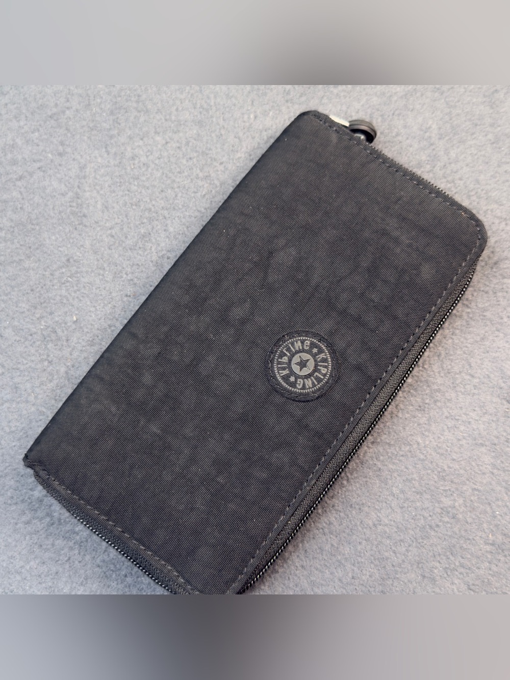 Kipling Black Zip-Around Travel Wallet
